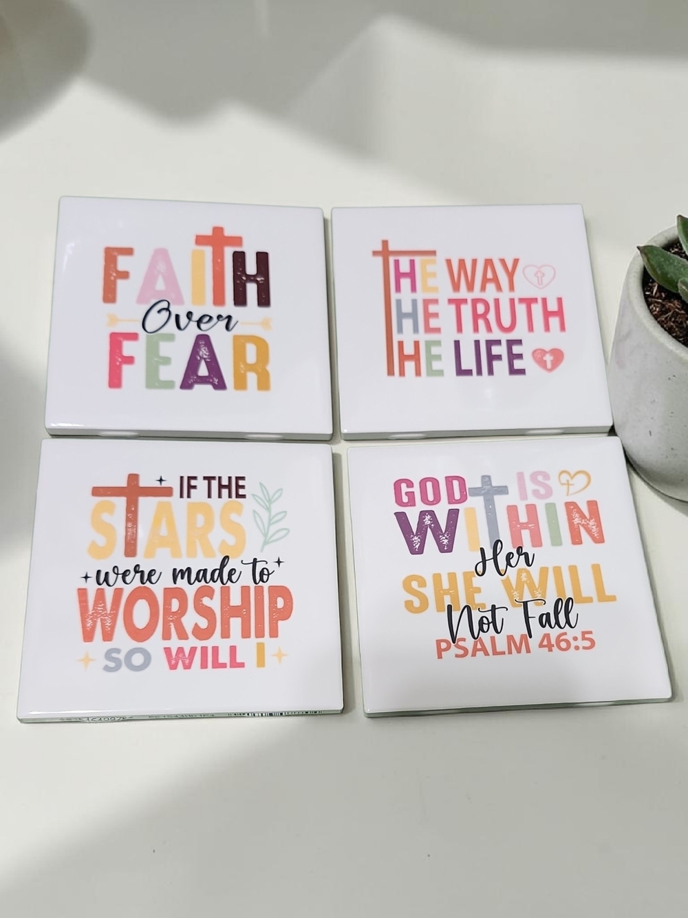 Inspirational Faith Coasters -